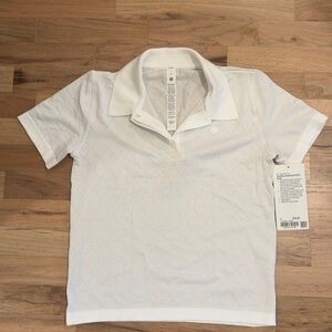 Lululemon Swiftly Diamond-Knit Polo - White